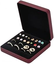Jewelry Ring Organizer Box, Travel Jewelry Case, PU Leather Velvet Jewellery Box Ring Display Storage Case for Women Girl Multiple Rings Earrings Organizer