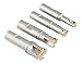 Accusize Industrial Tools 4 Pc 90 Deg Indexable End Mill Set with Apkt11t3 Inserts, Cutter Diameter Includes 1/2'', 5/8'', 3/4'' and 1'', 0028-8416
