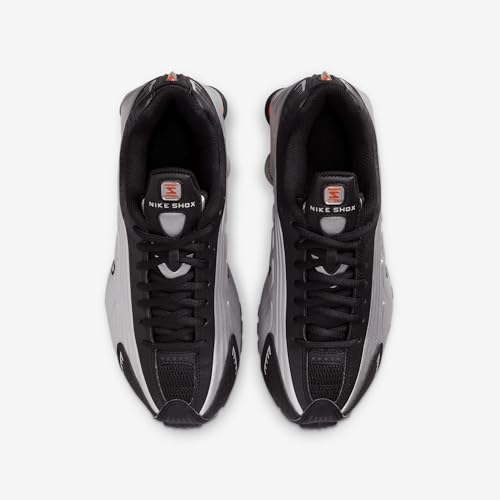 Nike Shox R4 Big Kids' Shoes (CW2626-005, Metallic Silver/Black/Picante Red/Metallic Silver)4