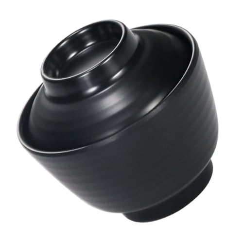 CLISPEED 和風蓋付き味噌汁ボウル 耐熱密?製 小型スープカップ ご飯や前菜に 落下防止設計で使いやすい家用食器