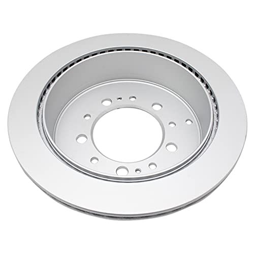 Image of TRQ Rear Ceramic Brake Pad and Rotor Set Includes Calipers Coated
