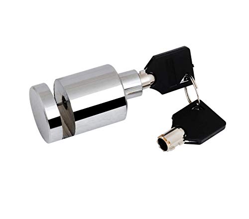 Auto Hub Cerradura antirrobo de freno de disco resistente antirrobo de acero inoxidable para bicicleta y motocicleta (cromado, acabado pintado)