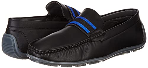 Image of Amazon Brand - House & Shields Men's Gilbert Black Driving Shoes 8 UK (SS21-02)