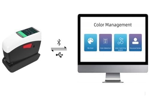Digital Spectrodensitometer Color Spectro Density Meter Spectrodensitometer Tester with Three Caliber 11mm 5mm 3mm Accuracy 0.01 30 Test Parameters Mass Storage