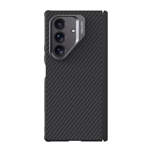 Image of Nilkin Aramid Fiber Series for Samsung Galaxy Z Fold 7, Aramid Fiber /TPU with Military Drop Protection, Magnetic Scratch-Resistant Shockproof Protective Case (Samsung Fold 7) Black