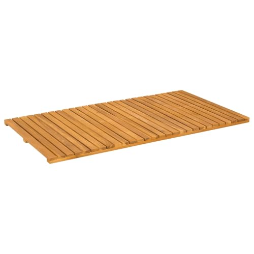 vidaXL Tappeto da Bagno Tinta Unita Marrone 100 x 55 cm Legno, Bagno, Rettangolare, Design Minimalista per spazi compatti, Accessori Moderni ed efficienti Che migliorano Lo Stile