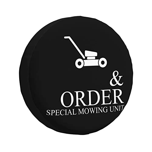 Funny Lawn Mowing Push Mower Tire Cover Waterproof Wheel Cover for SUV Truck Trailer Camper Rv 16 in