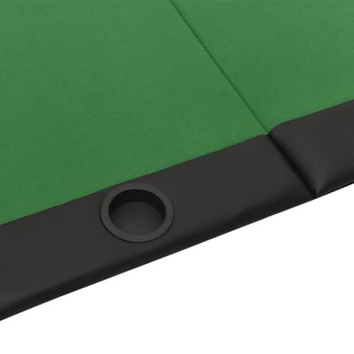 UJCHVHN Tables 10 Spieler Faltbarer Pokertisch Grün 206x106x75cm Poker & Spiele Tische – Bild 5
