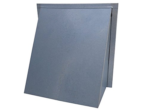 6 Inch Wall Vent Cap - Galvanized Steel With Damper & Screen - Heavy Duty Hooded Metal Caps For Exterior Side Wall Exhaust - Spring Loaded Backdraft Damper By Vent Works #TOP1