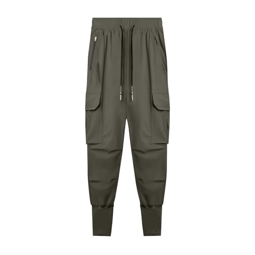 Men's Casual Pants Trendy Slim Straight Leg Trousers Stretch Solid Color Running Athletic Jogger with Multi Pockets3