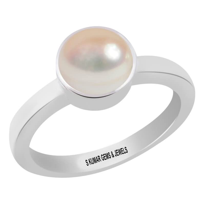 10.25 Ratti or 9.30 Ct Certified Natural Pearl (Moti) Gemstone/Birthstone/Rashi Ratan Silver Ring for Astrological Purpose-image-39
