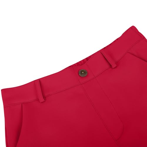 Girls' Toddler School Uniform Skinny Pants Comfortable Stretch Material Elastic Waisted Pants3