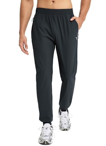 baleaf Men's Joggers Pants Athletic Workout Track Running Gym Lightweight Quick Dry Tapered Jogger Zipper Pockets3
