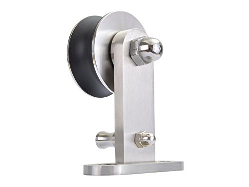 TMS Stainless Steel Barn Wooden Door Sliding Roller Hardware Part for 1 Inch Round Rail