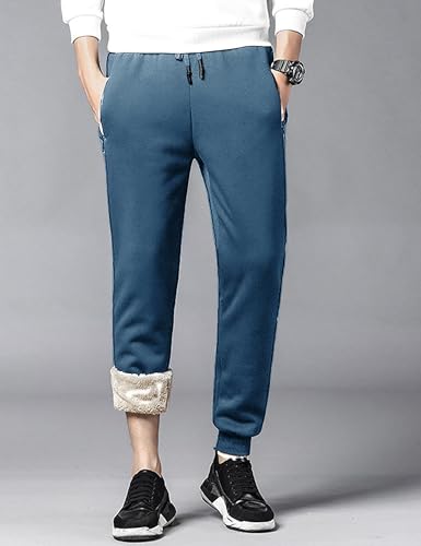 Lentta Men's Fleece Lined Sweatpants Athletic Winter Warm Sherpa Jogger Track Pants3