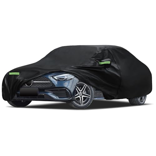 Image of Car Cover Custom Fit for 2008-2026 Mercedes Benz C-Class C300 C350 C400 C450, Migaven Waterproof Full Exterior Cover Sun Rain Protection with Door Zipper and Cotton Lining