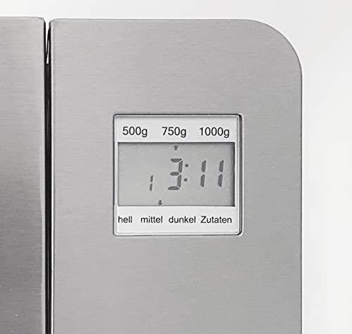 Silva-Homeline bake 501 Brotbackautomat, 19 Backprogramme, 650W, Edelstahl, silber – Bild 3