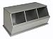 Badger Basket Three Bin Storage Cubby, Silver
