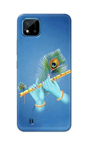 Image of PRINTFIDAA Printed Hard Back Cover Case for Realme C20 | Realme C20A | Realme C11 2021 Back Cover (Flute in Krishna Hands) -112