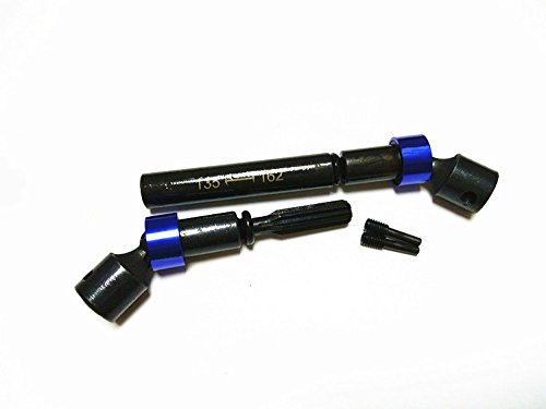 EPTNNASO Harden Steel Rear Main Drive Shaft with Blue Anti Dropping Protector -1 pc for Yeti 1/10 AX31114 Black