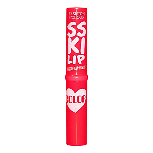 Image of FASHION COLOUR KISS Lip Colour Lip Balm | Lip care Essential | Glossy Tint | Soft and Nourished Lips All day | No Lip Discolouration | Vegan & Cruelty-free | Pack of 2 | Shade 04
