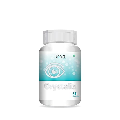 Vokin Biotech Crystalix Complete Eye Health Formula To Maintain Healthy Eyes and Good Vision (60 Capsules)