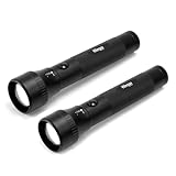 Hilngav 2 Pack Heavy Duty 2-Cell D Battery LED Big Flashlights, Zoomable Single Mode Aluminum Alloy Torch Flashlight, Rugged Large Flashlight for Outdoor Adventures Emergency Power Outages Camping