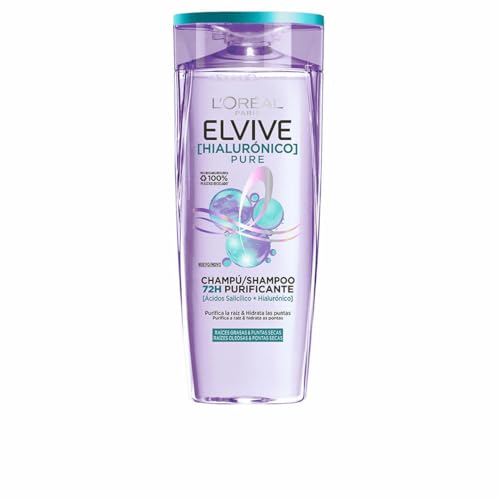 L'Oréal Paris Elvive Champú Hialuronico Pure, 380ml