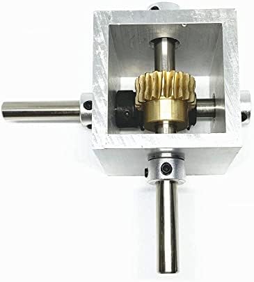20:1 Right Angle Worm Gearbox 90° Angle Drive Steering Gear Reducer 20T Reduction Gearbox Simple Mechanical DIY Module with 6/8mm Shaft (6mm)