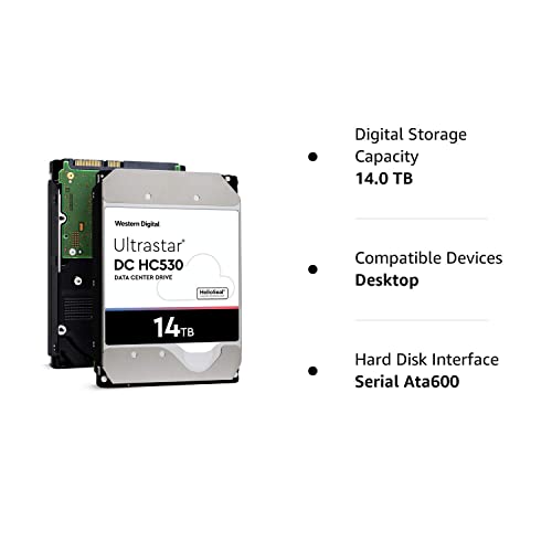 Hgst Wd Ultrastar Dc Hc530 14Tb Sata 6Gb/S 3.5-Inch Data Center Hdd - Wuh721414Ale604 0F31152 (Renewed) #TOP7