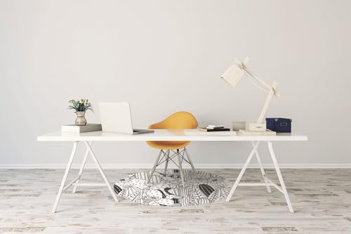 Tapis de chaise anti-rayures pour éliminer les traces de roulettes - 5