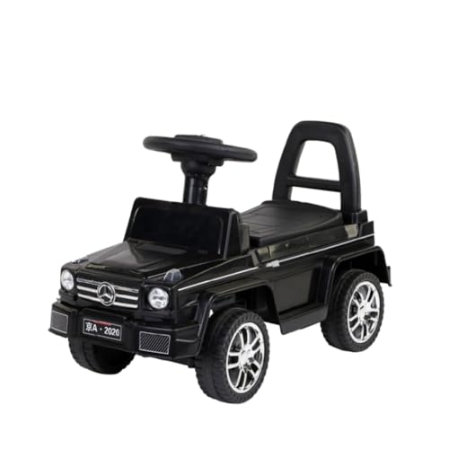 Aeroor乗用玩 具手押し背もたれ ステップ 転倒防止ストッパー収納 多機能足けり 押し車 子供用玩具 1〜6歳 男の子と女の子 りもの 軽量タイプ屋外、遊び (スクーター,ブラック)