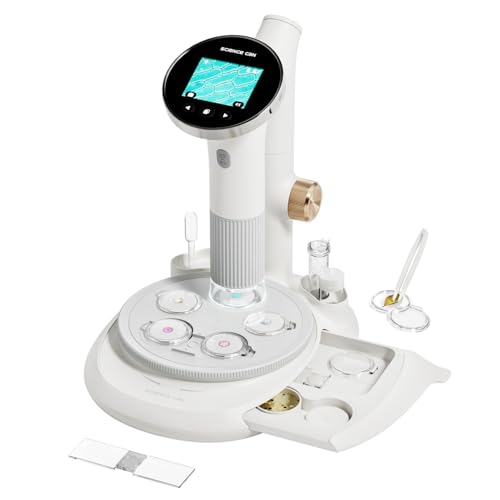 Science CAN MIKROSKOP Vision (Kinder Mikroskop, 400-fache Vergrößerung, tragbar, Lernspielzeug, mit Zubehör, ab 8 Jahren, Spielzeug für Kinder) 1602912024de0001, schwarz