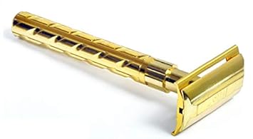 Long Handle Double Edge Safety Razor Brass Razor For Men and women + 5 Shaving Blades Free