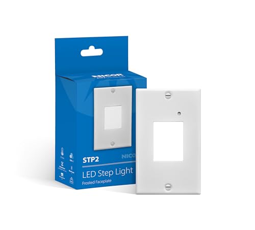 Image of NICOR Lighting STP2 Frosted White LED Step Light with Photocell (STP2F120WHPC)