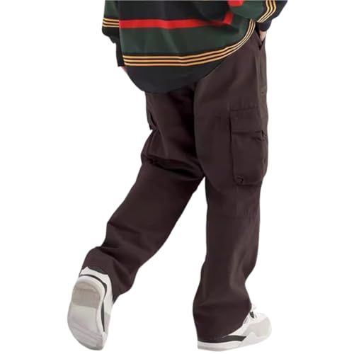 Banana Bucket Men's Loose Fit Cargo Pants Y2K Style Casual Hiking Trousers Zipper Pocket Design Sweatpants3