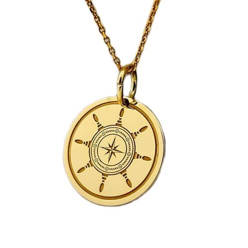 Pendentif gouvernail de bateau en argent, le cadeau idéal pour les amoureux de l'océan