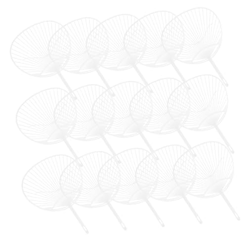 Veemoon 20pièces Structure De Ventilateur à Monter Soi-même Kit De Éventails Japonais Uchiwa Portatifs Pour Loisirs Créatifs Blanc Fournitures Pour Fabrication Éventails