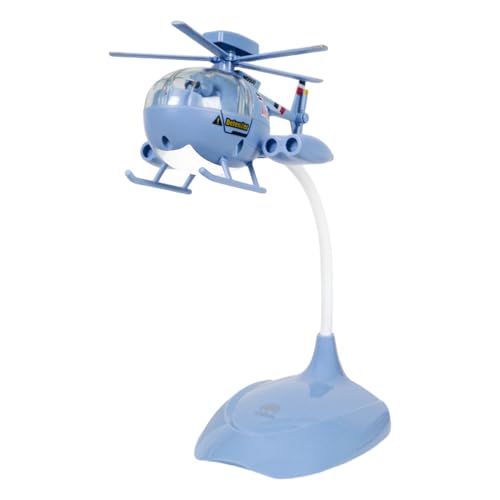 Image of WISHKEY Helicopter Theme LED Desk Lamp, 3 Modes Study Light with Touch Sensor, in-Built Battery Rechargeable, 360 Flexible Hose Table Light for Kids (Pack of 1, Assorted)