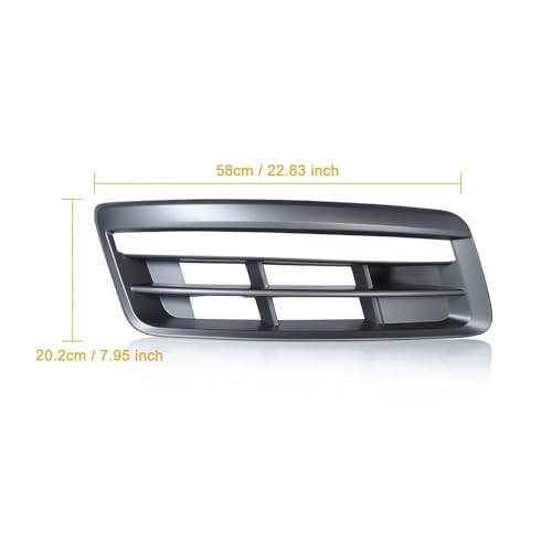 Couvercle de calandre noir résistant pour pare-choc avant Q7 DRL