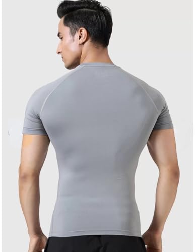 Image of Men's Gym T-Shirt, Dra-fit, Regular Fit, Round Neck, Short Sleeve, Black