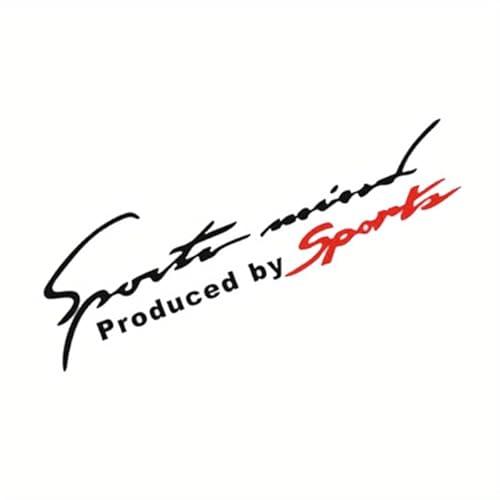 2PCS Sports Mind Reflective Racing Decal - Vinyl Hood, Body, Window Sticker for Car, Motorcycle, Electric Vehicle, Fashionable Simple Design, Christmas Gift(Black Red)