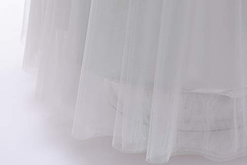 Image of Glamulice Flower Girls Spaghetti Strap Tulle Dress Long A Line Wedding Pageant Dresses Princess Birthday Party Ball Gown