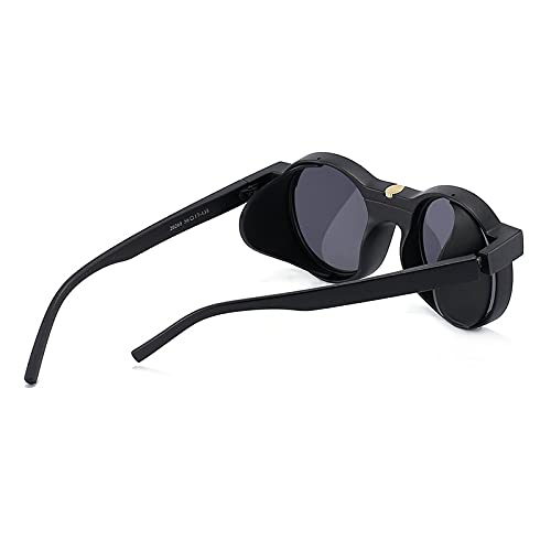 COTIA Fashion Punk Style Vintage Round Sunglasses Men Women Outdoor Sports Side Shield Design Sun Glasses3