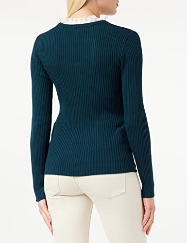 Pull manches longues col froncé Morgan en maille douce et extensible - 4