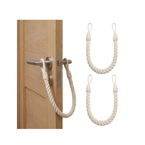 2 Piezas Topes de puerta con protección contra pinzas, protección de seguridad para puerta de bebé, cordón de puerta de algodón, para mascotas y niños