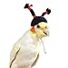 Cute Birds Hat with Funny Dress up Top Hat for Parrot, Birthday/Halloween/Christmas Party Head Cover for Budgie Cockatiels Conure Lovebird (Black,Quaker)