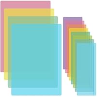 JCF 12PCS Dyslexia Overlays Set, Colored Overlay Aids and Reading Rulers for Adults and Children with ADHD, Irlen Syndrome Reduce Visual Stress and Improve Reading Speed and Comfort -MultiColor