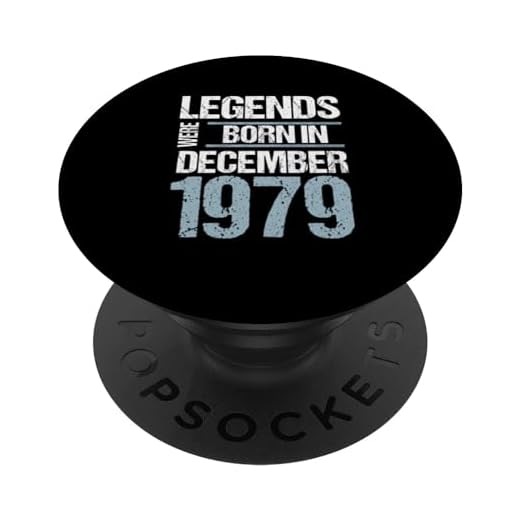 Las leyendas nacieron en diciembre de 1979 Cumpleaños PopSockets PopGrip Intercambiable
