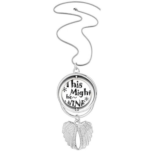 Collier ailes d'ange pendentif humour pour vos soirées entre amies